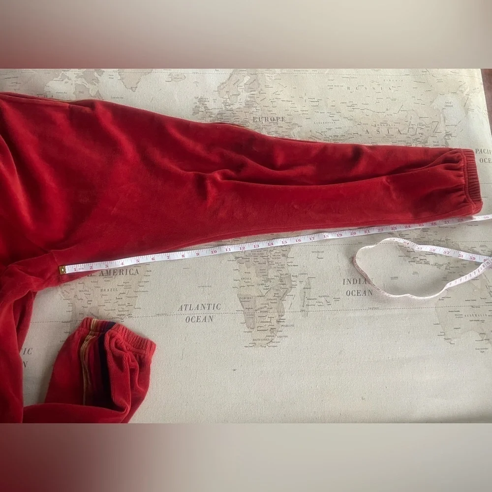 Aviator Nation CLASSIC VELVET SWEATPANTS - RED Size Medium Men’s - Picture 10 of 11
